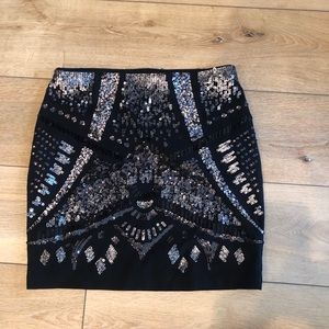Express sequin skirt